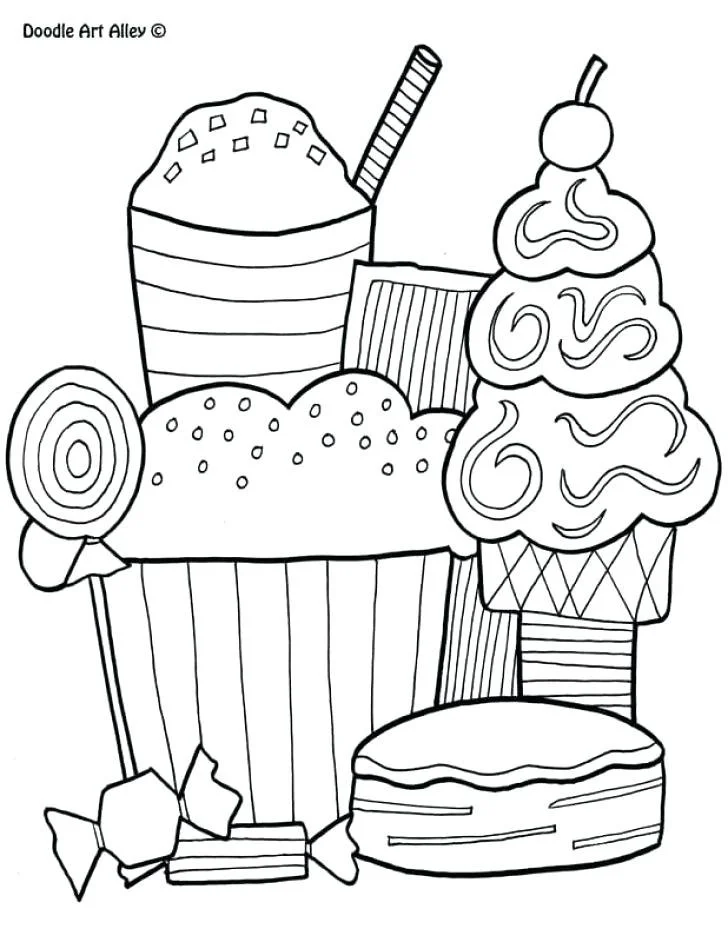 Desserts Coloring Pages