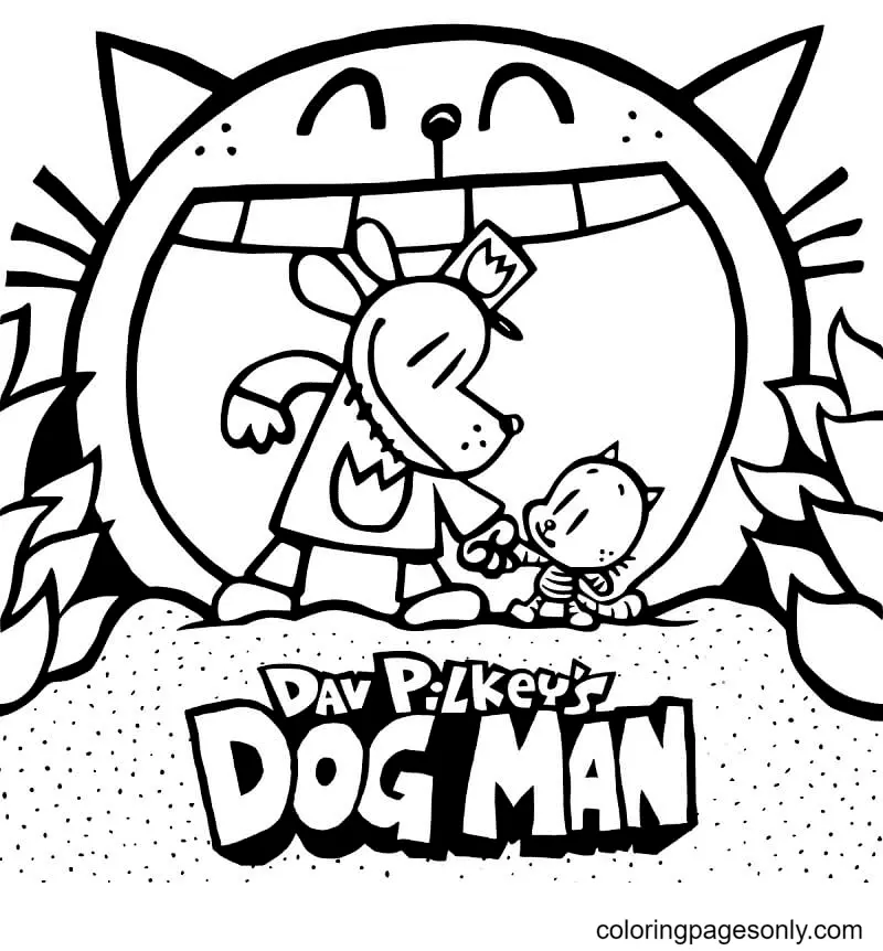 Dog Man Coloring Pages