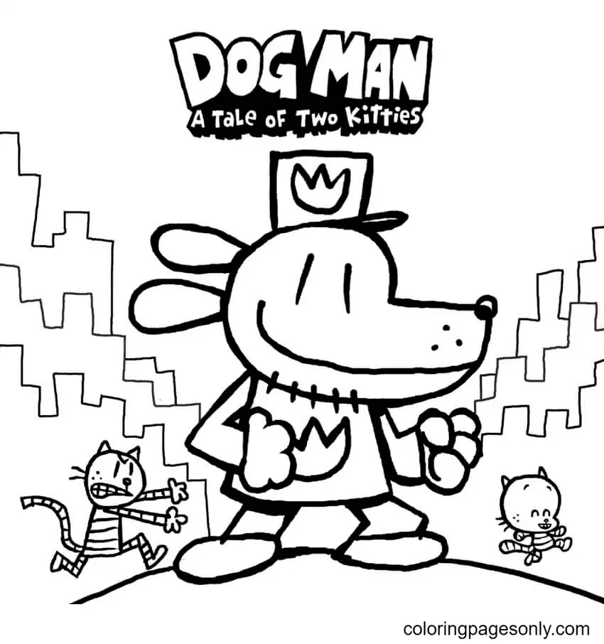 Dog Man Coloring Pages