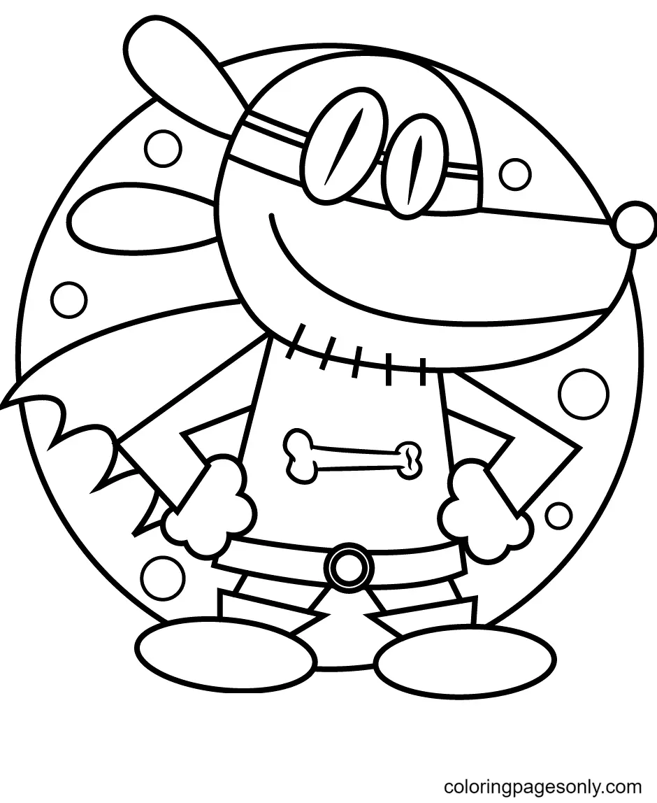 Dog Man Coloring Pages