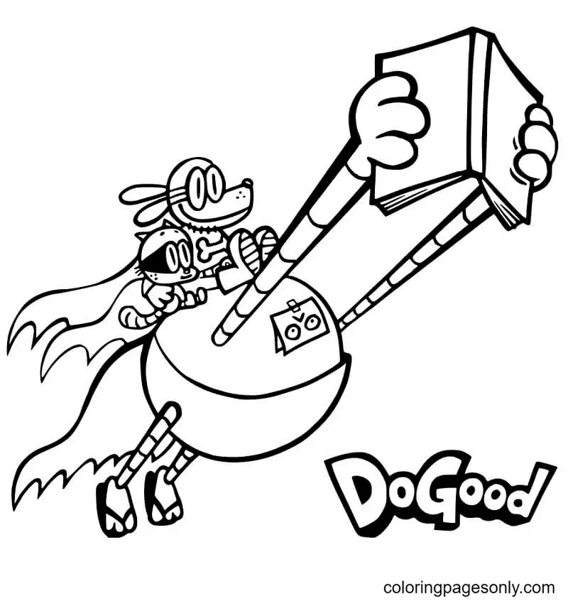 Dog Man Coloring Pages