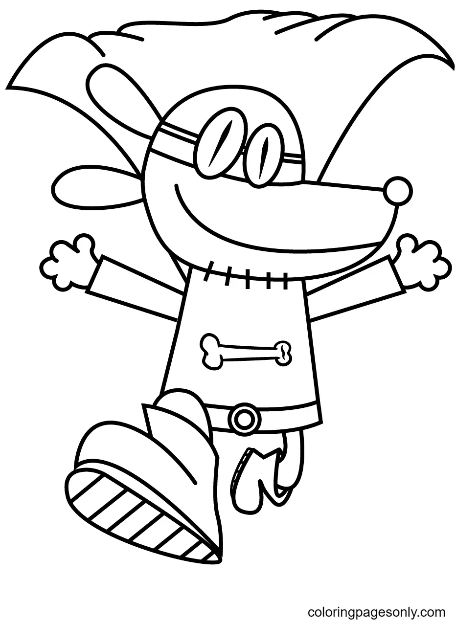 Dog Man Coloring Pages