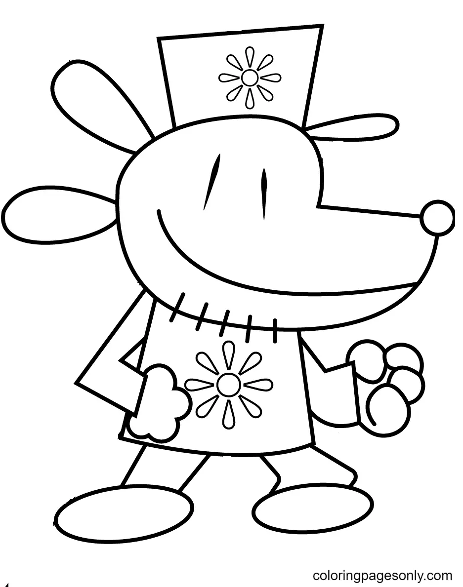 Dog Man Coloring Pages