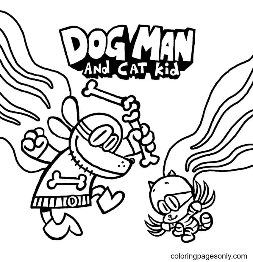 Dog Man Coloring Pages