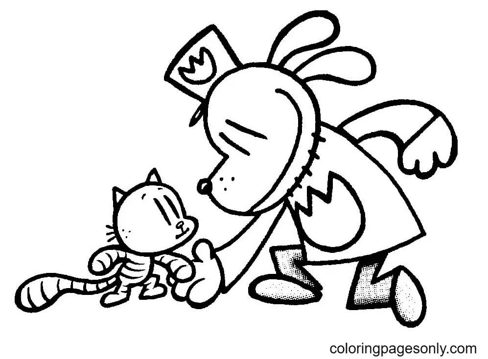 Dog Man Coloring Pages