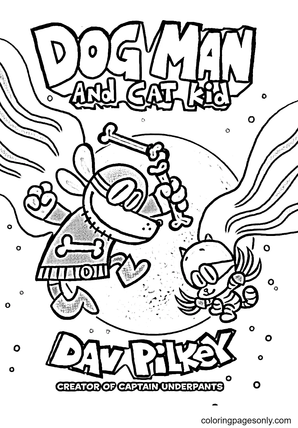 Dog Man Coloring Pages