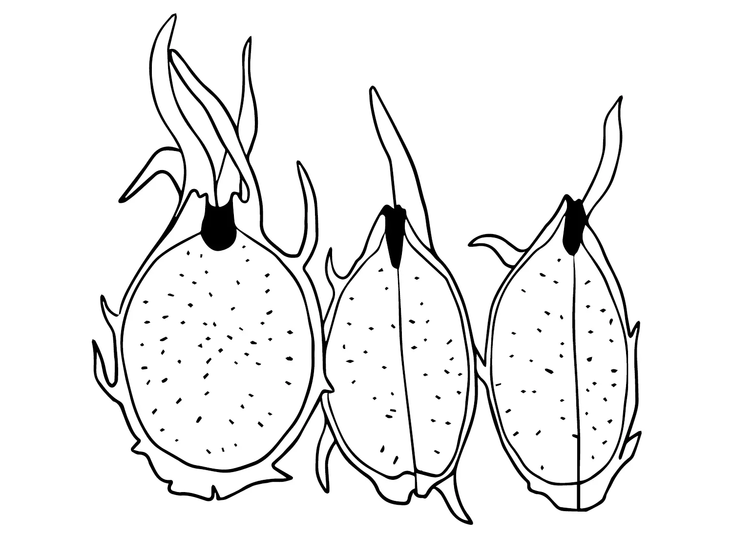 Dragon Fruit Coloring Pages