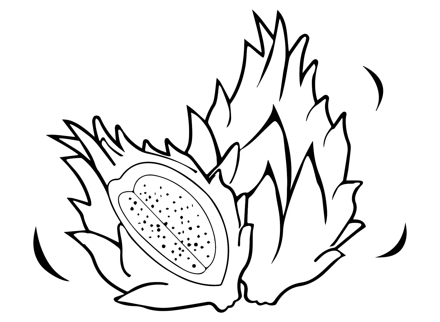 Dragon Fruit Coloring Pages