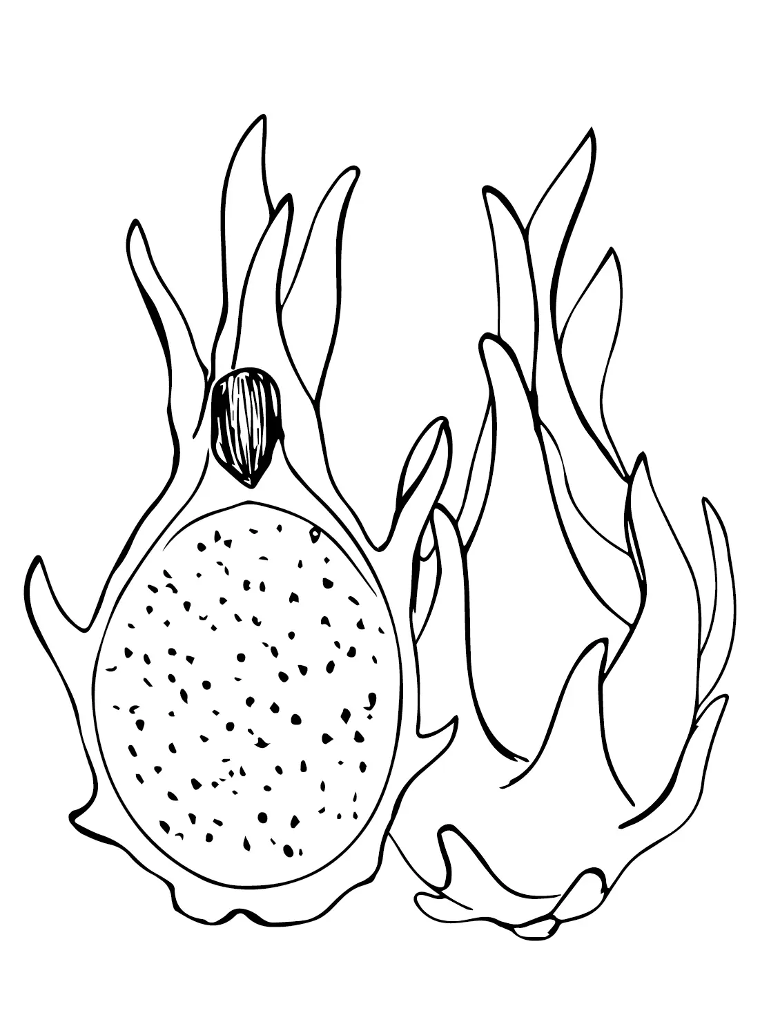 Dragon Fruit Coloring Pages