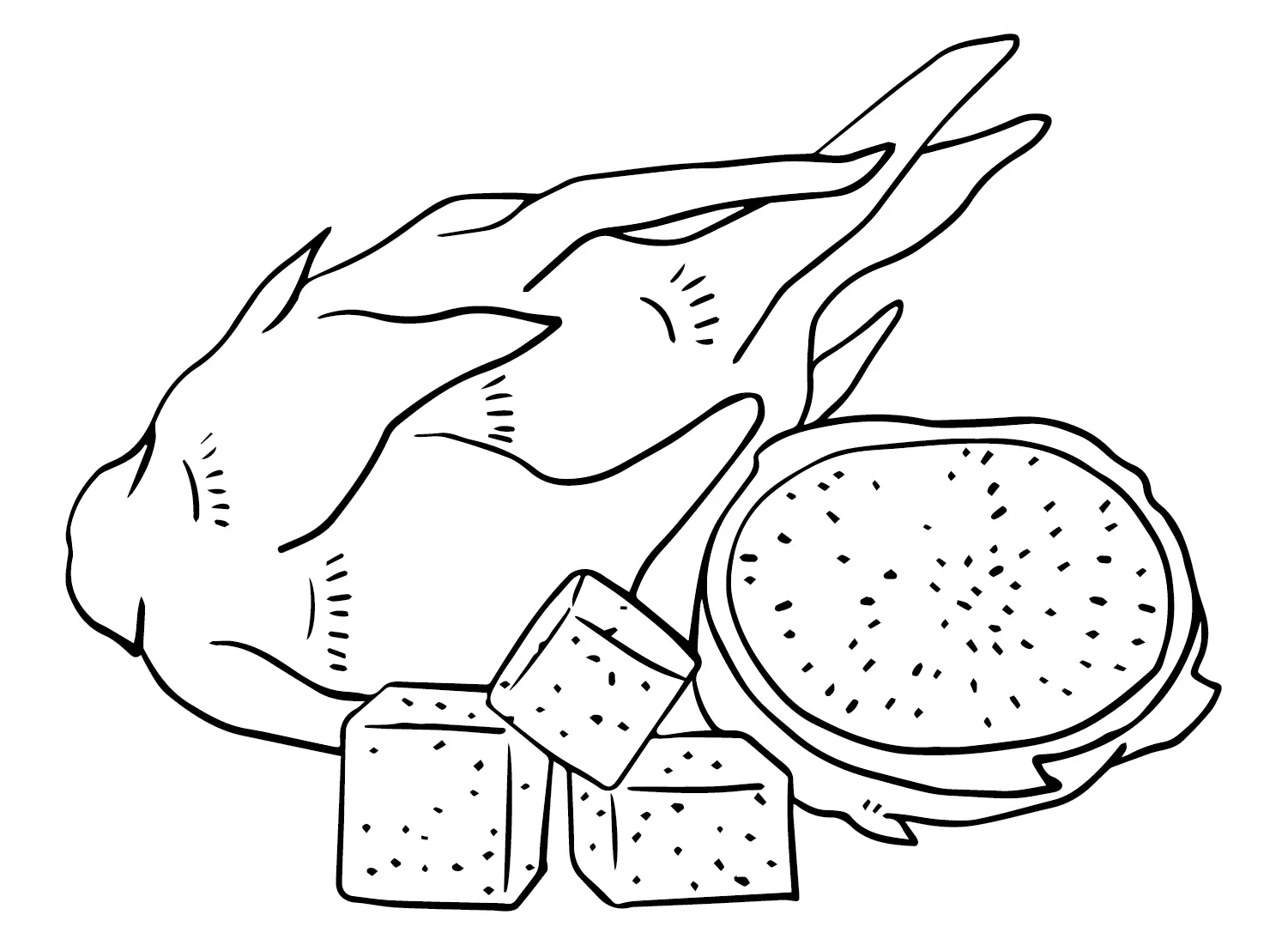 Dragon Fruit Coloring Pages