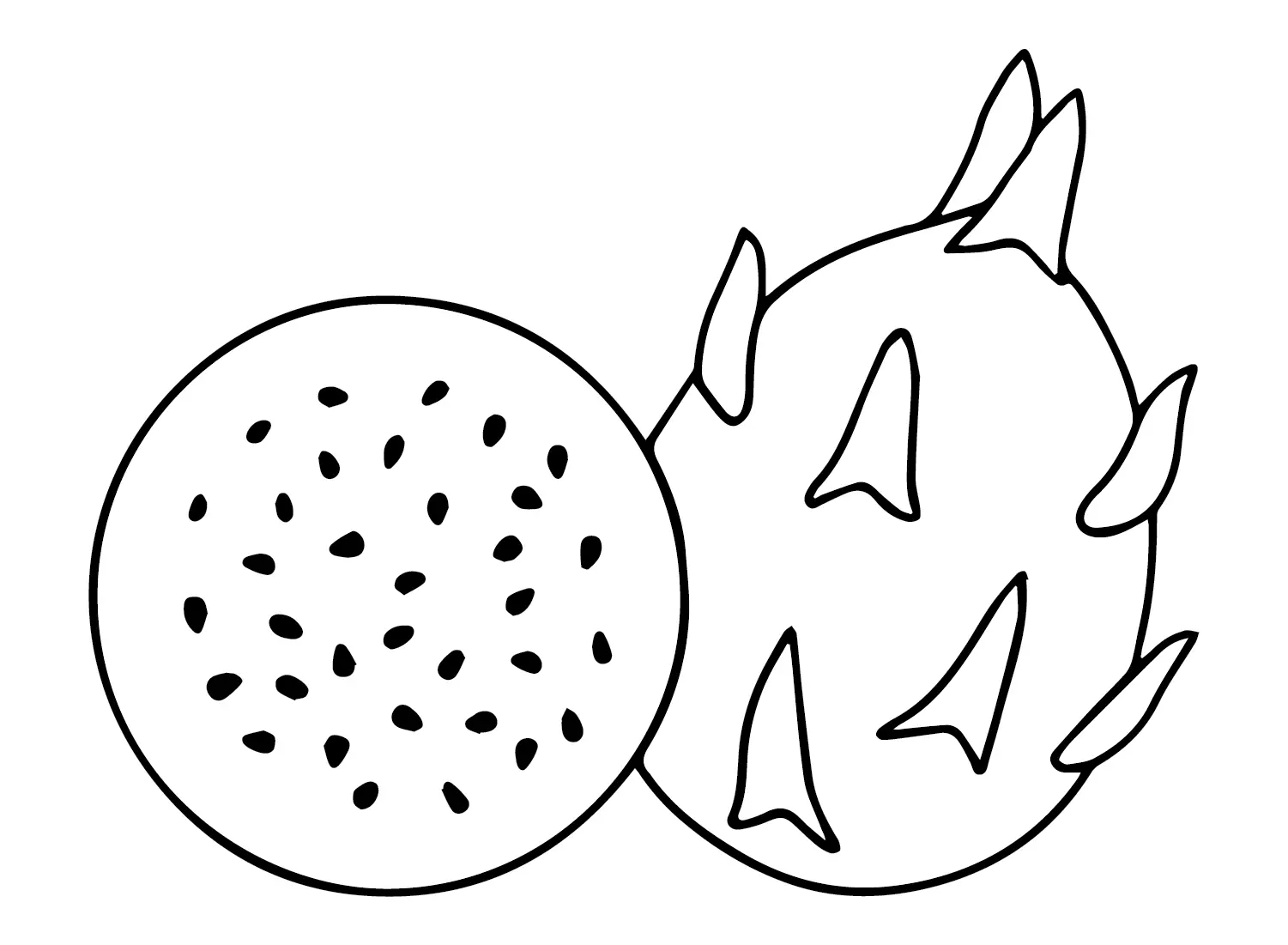 Dragon Fruit Coloring Pages