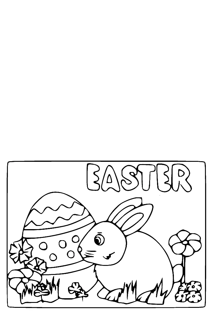 Easter Card Coloring Pages
