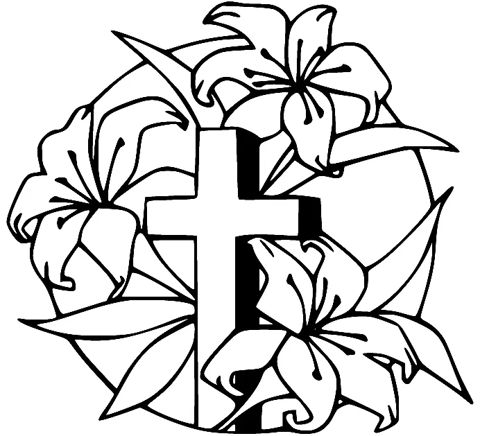Easter Cross Coloring Pages