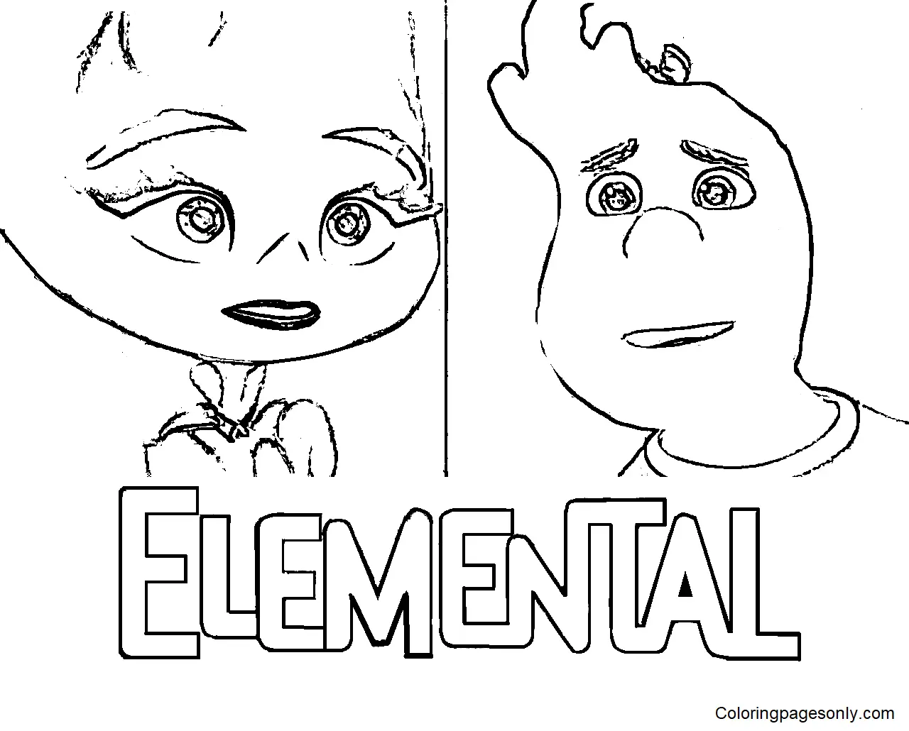 Elemental Coloring Pages