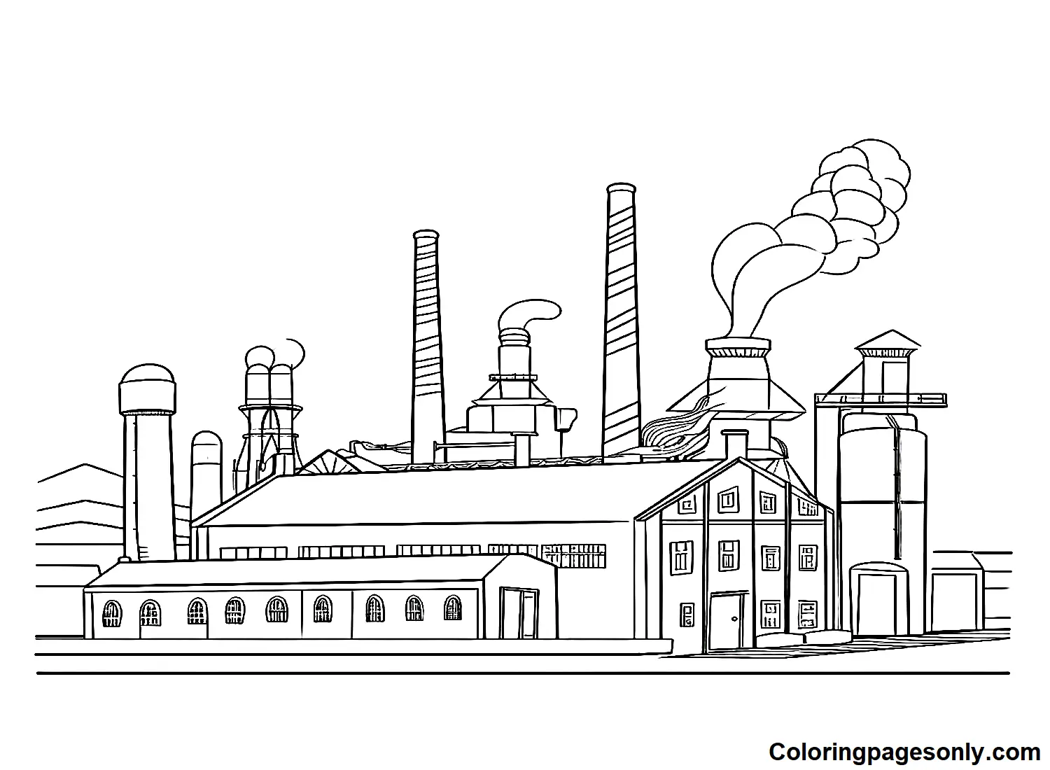 Factory Coloring Pages