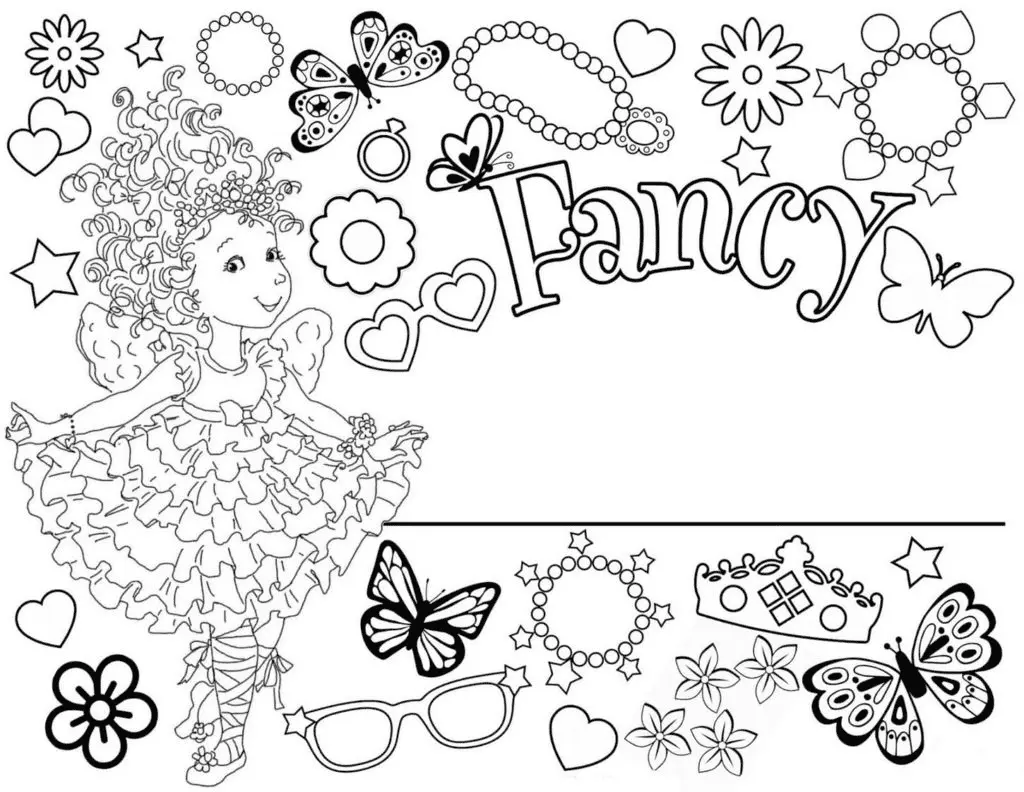 Fancy Nancy Coloring Pages