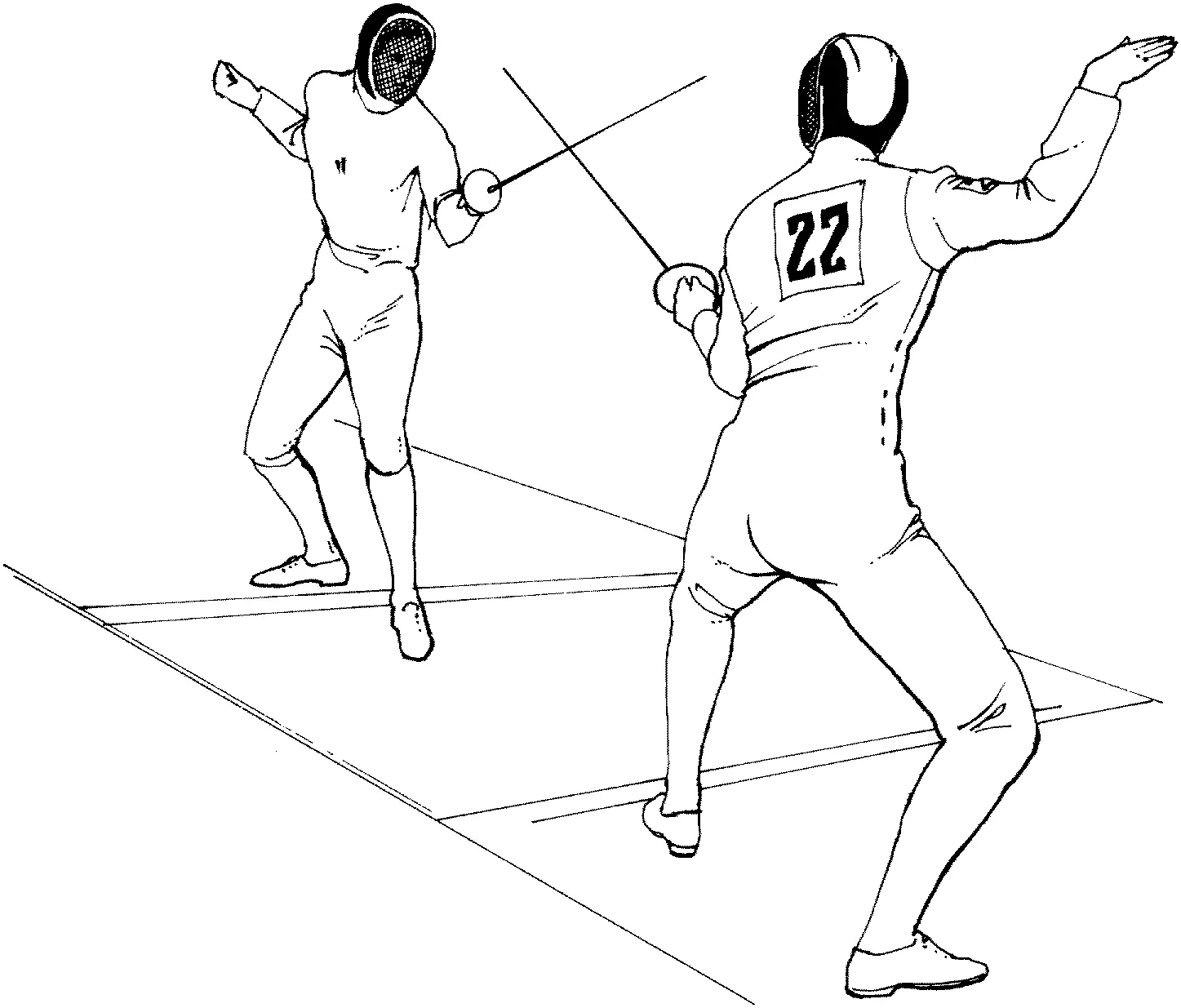 Fencing Coloring Pages