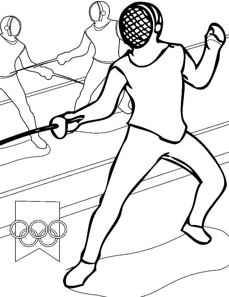 Fencing Coloring Pages