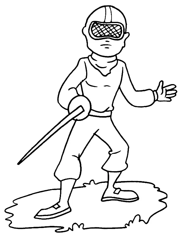 Fencing Coloring Pages