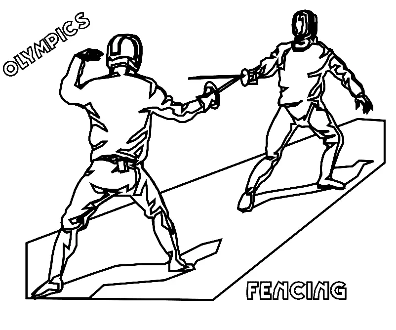 Fencing Coloring Pages