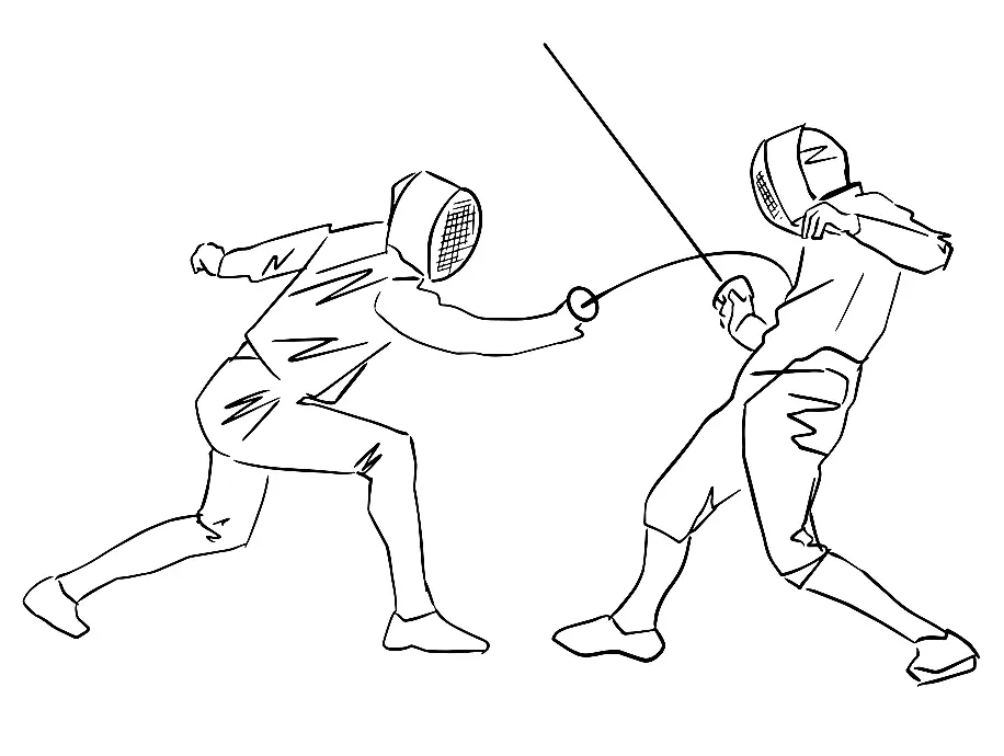 Fencing Coloring Pages