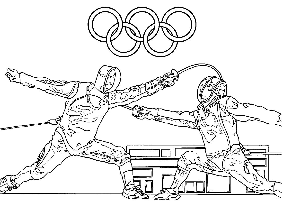 Fencing Coloring Pages