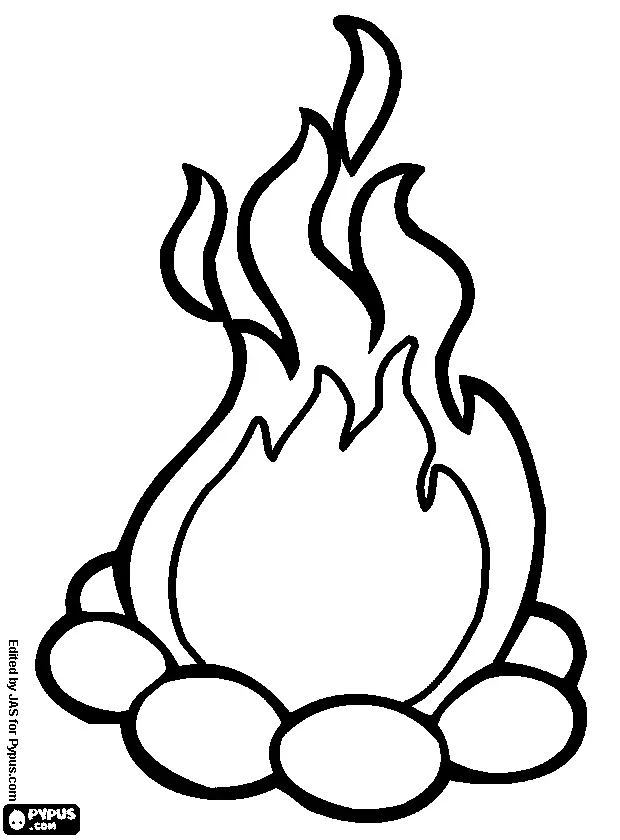 Fire Coloring Pages