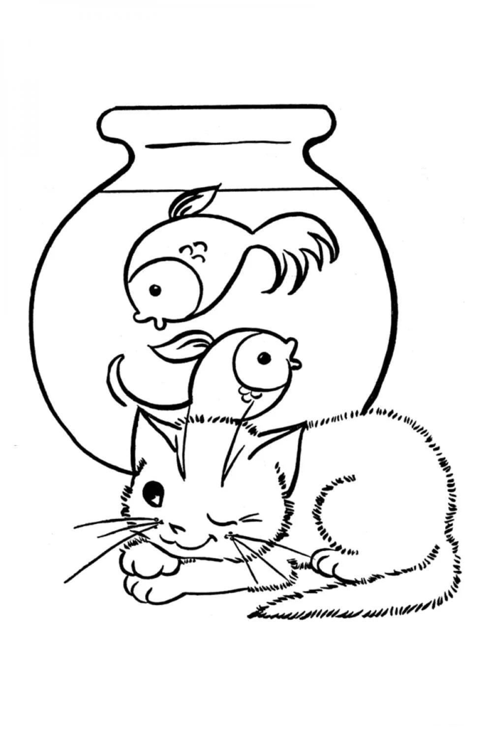 Fish Bowl Coloring Pages