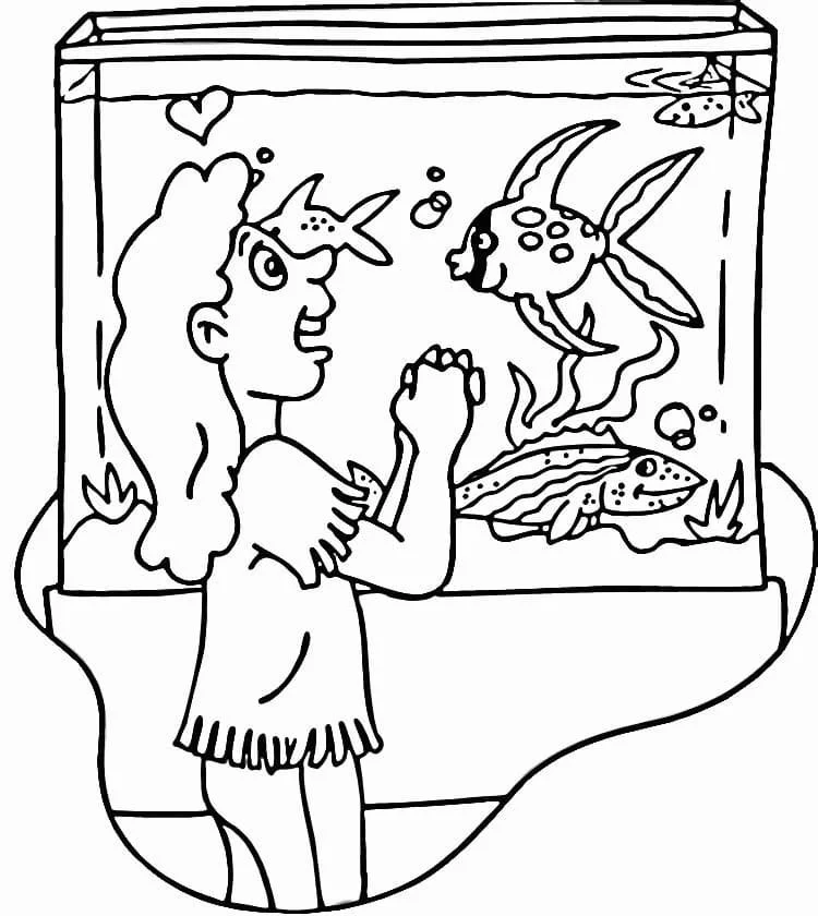 Fish Bowl Coloring Pages