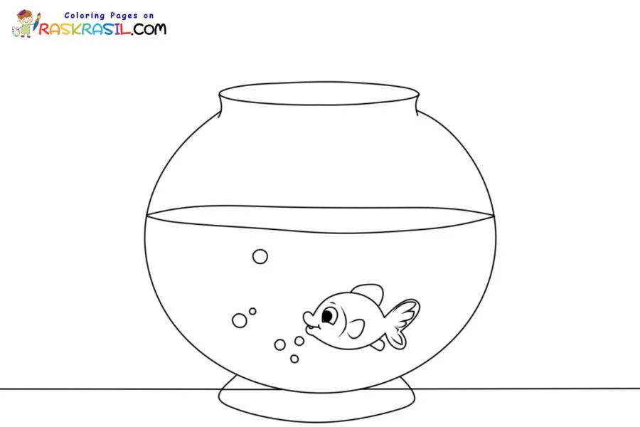 Fish Bowl Coloring Pages