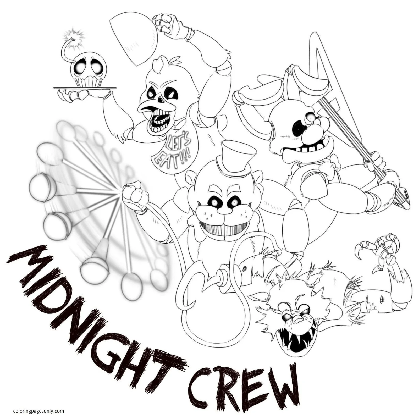 Five Nights At Freddy s Coloring Pages