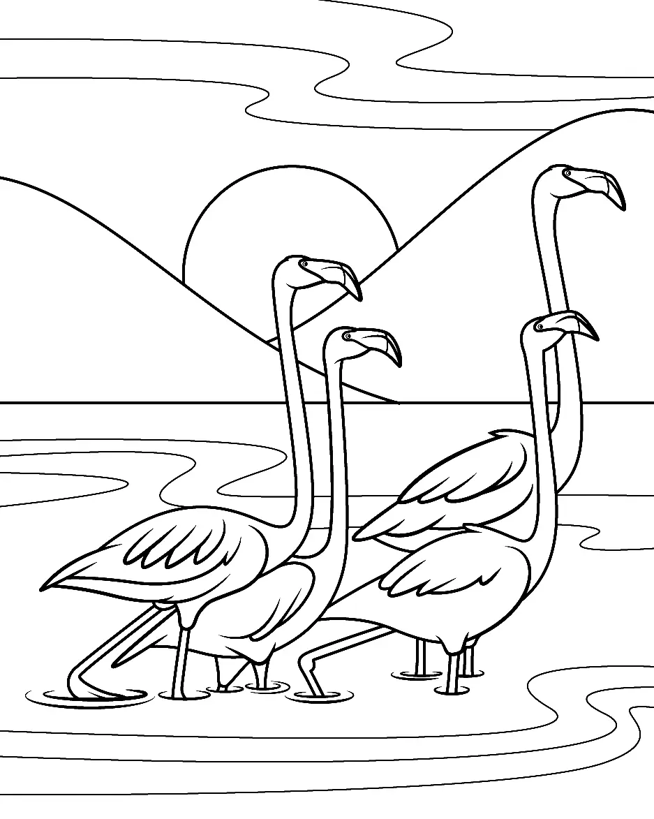 Flamingo Coloring Pages