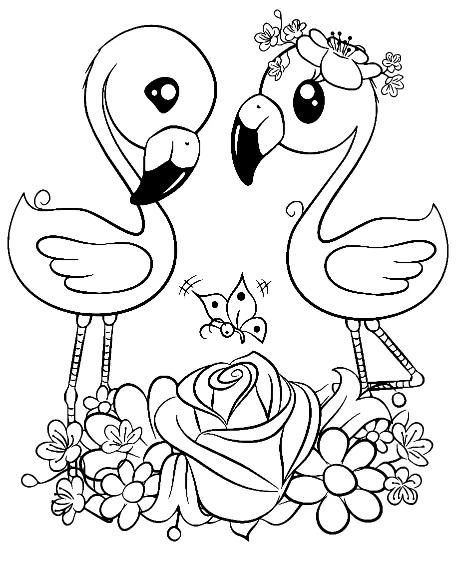 Flamingo Coloring Pages