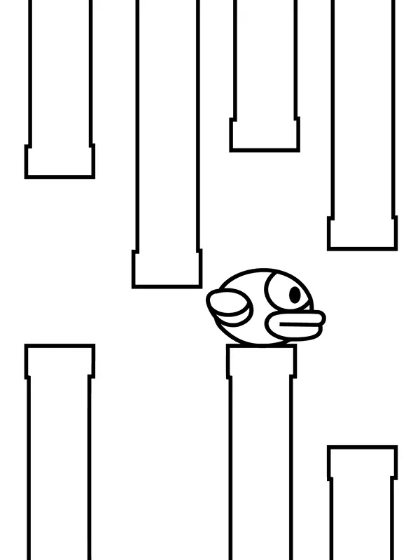 Flappy Bird Coloring Pages