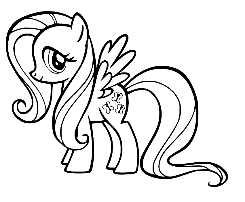 Fluttershy Coloring Pages