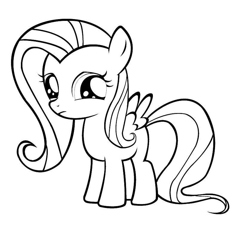 Fluttershy Coloring Pages