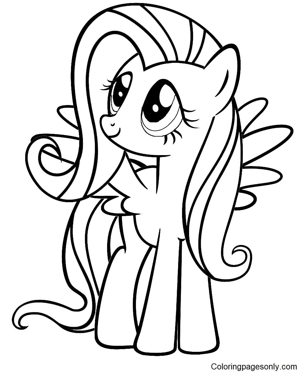 Fluttershy Coloring Pages