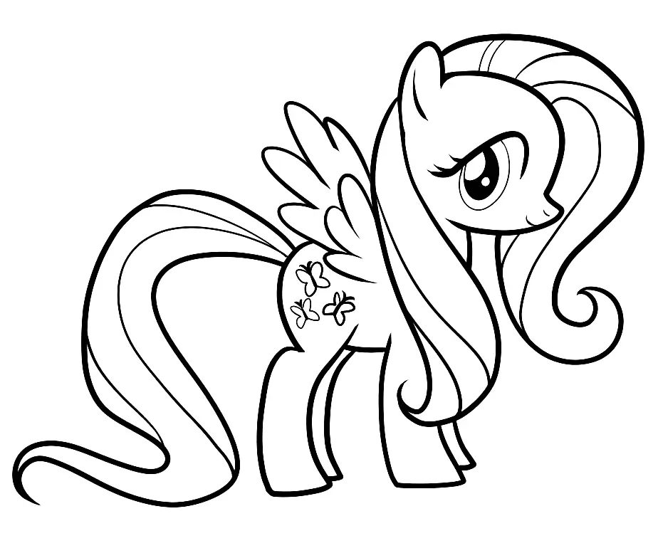 Fluttershy Coloring Pages