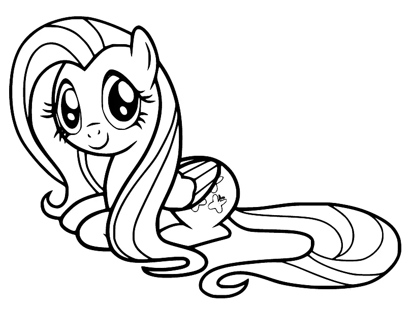 Fluttershy Coloring Pages