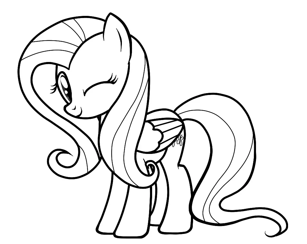 Fluttershy Coloring Pages