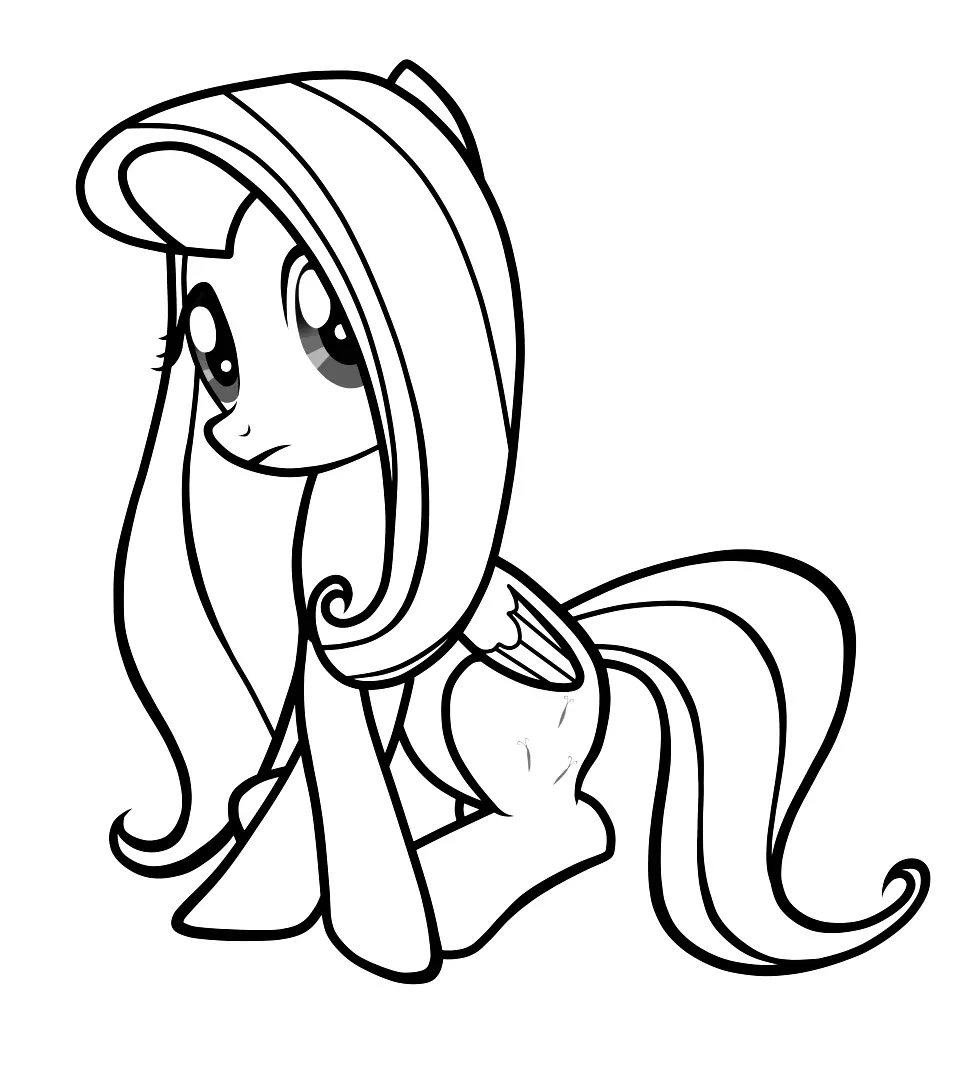 Fluttershy Coloring Pages