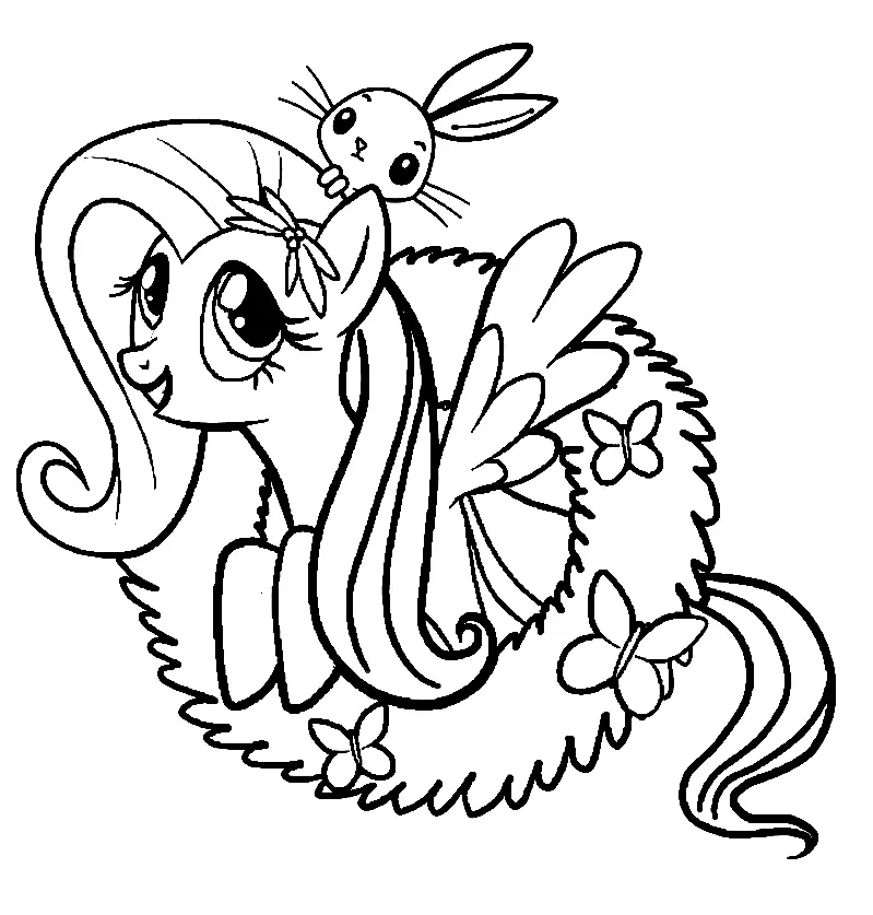 Fluttershy Coloring Pages