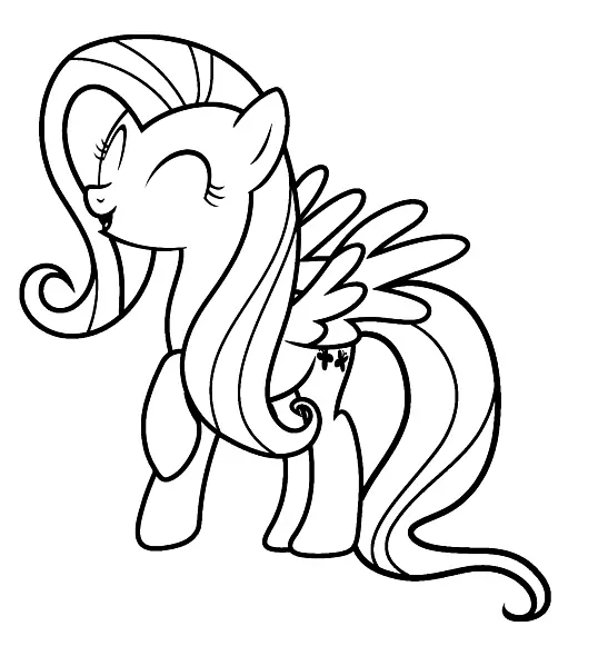 Fluttershy Coloring Pages