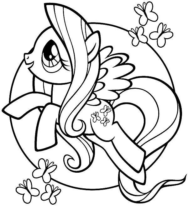 Fluttershy Coloring Pages