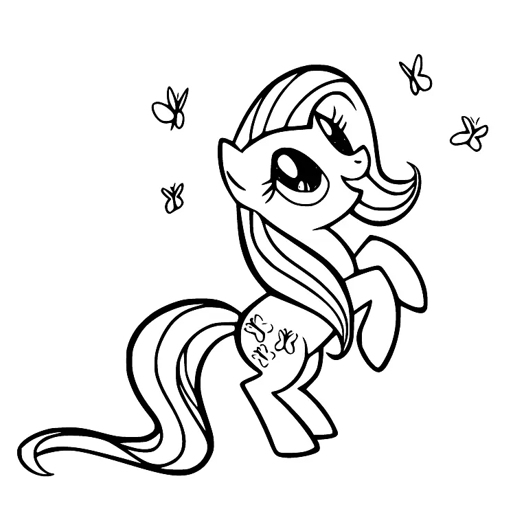 Fluttershy Coloring Pages