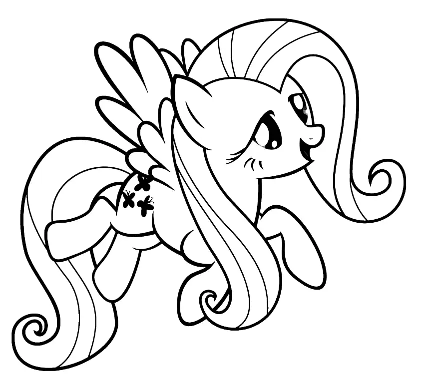 Fluttershy Coloring Pages