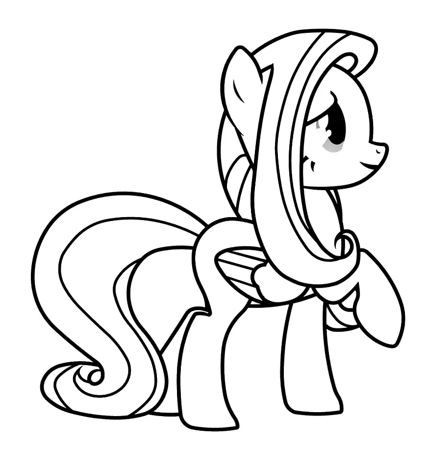 Fluttershy Coloring Pages