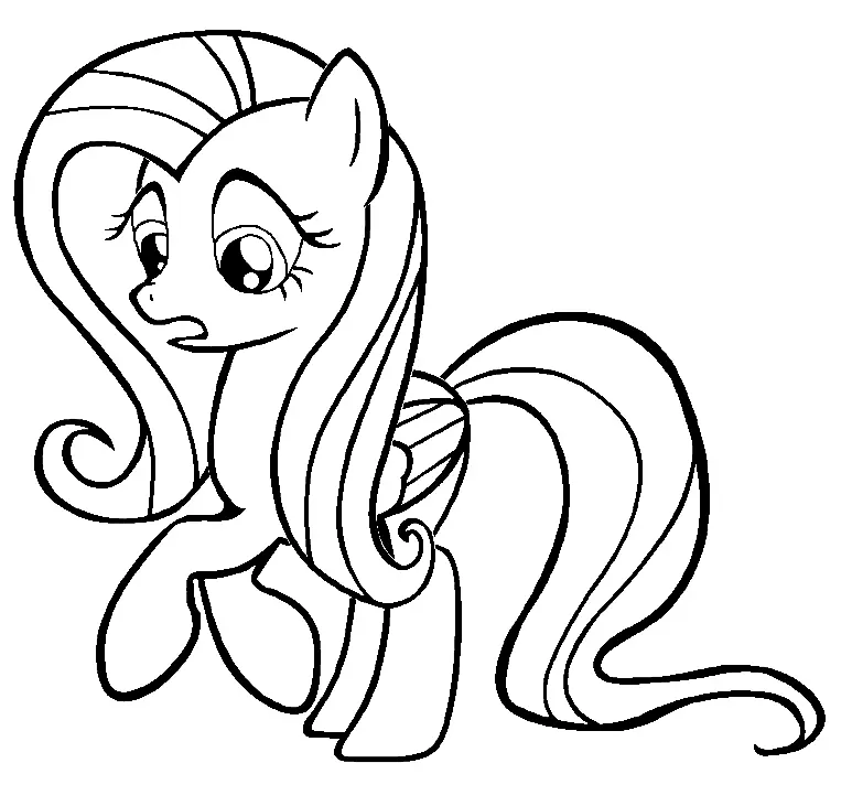 Fluttershy Coloring Pages