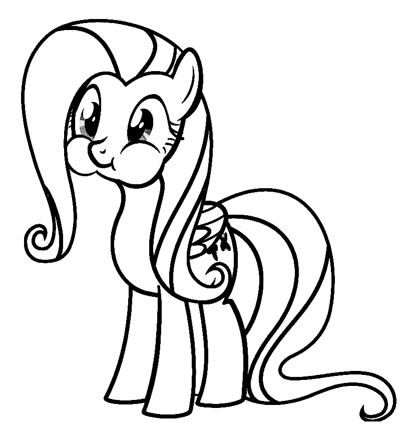 Fluttershy Coloring Pages