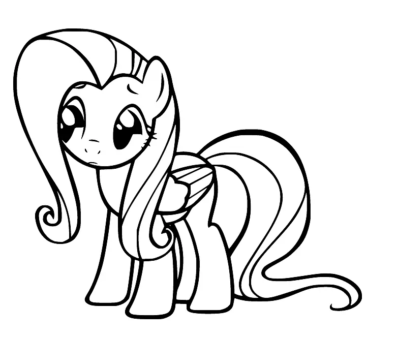 Fluttershy Coloring Pages